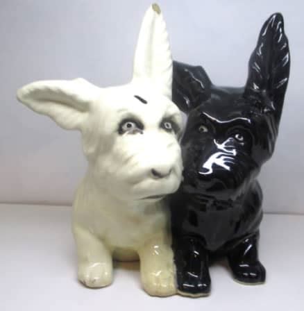 Other Porcelain & Ceramics - The `Black & White Whisky` Dogs - Vintage ...