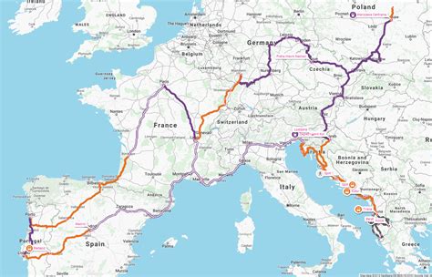 Europe Long Trip Itinerary Map From Start to Finish - 200 Days in Europe