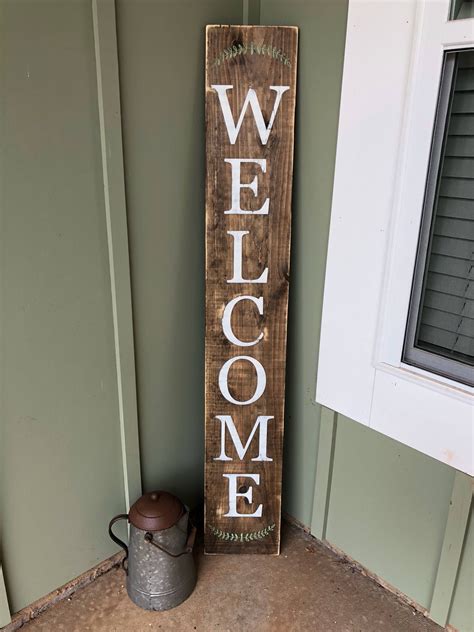 LARGE Welcome sign welcome front porch sign rustic welcome