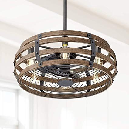 Farmhouse And Rustic Ceiling Fans Lowes - LNC Timeless 4-Light ...