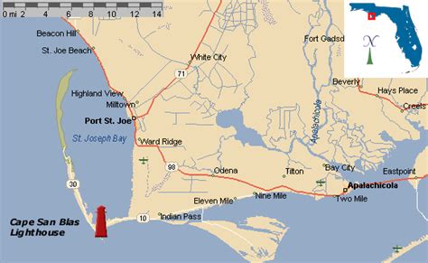 Cape San Blas Map | Time Zone Map