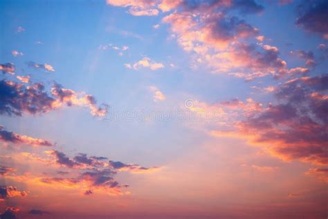 Sunset Sky with Clouds Nature Background Stock Photo - Image of ...