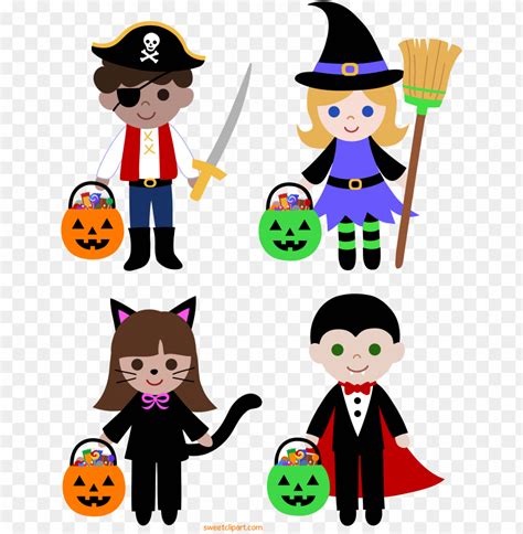 Trick Or Treat Clipart - Clip Art Halloween Trick Or Treaters PNG ...