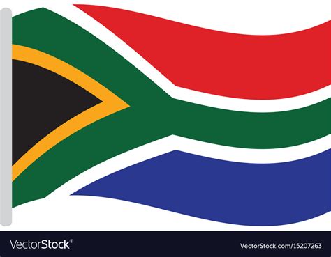 Isolated south african flag Royalty Free Vector Image