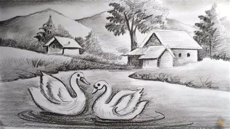 Pencil Drawing Scenery