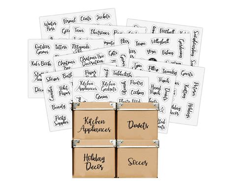 150 Labels for Storage Bins 15 Blank Labels Farmhouse Font - Etsy