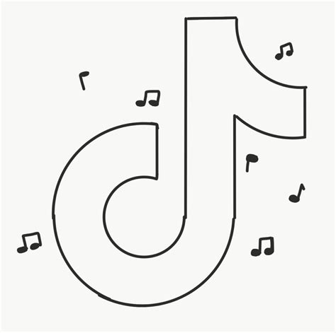 Printable Tiktok Logo Coloring Pages - Ichigokids