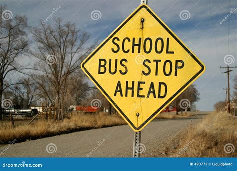 School Bus Stop Sign Stock Photos - Image: 493773