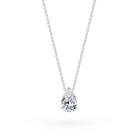 Pear Cut Diamond Floating Pendant - Platandia