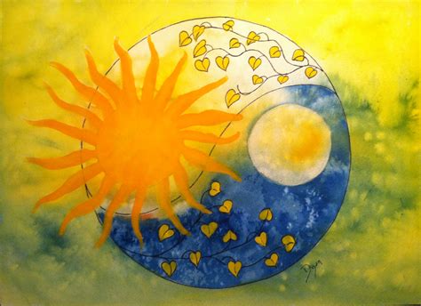 Sun Moon Painting at PaintingValley.com | Explore collection of Sun ...