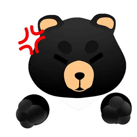 Angry Bear Sticker by mofa_taiwan - Clip Art Library