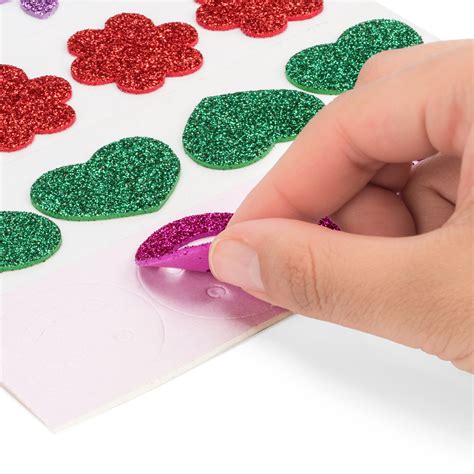 6 Sheets Glitter Foam Stickers | Peachy Keen Crafts