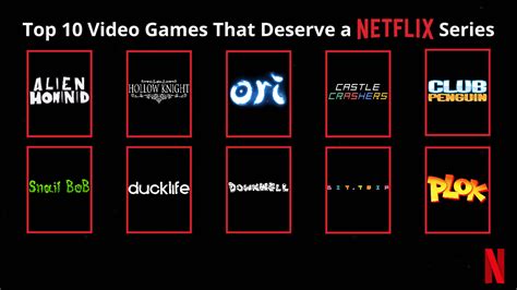 Top 10 Video Games deserves a Netflix Series by KahfiFrds on DeviantArt