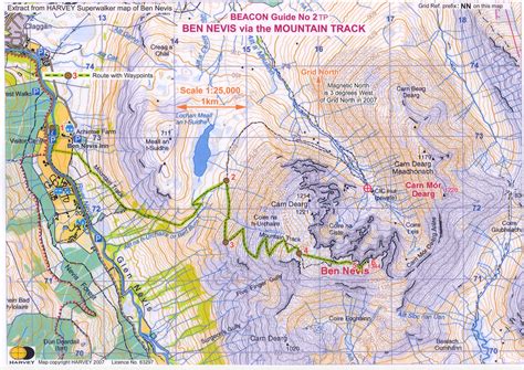 Ben Nevis Trail map - Ben Nevis Scotland • mappery