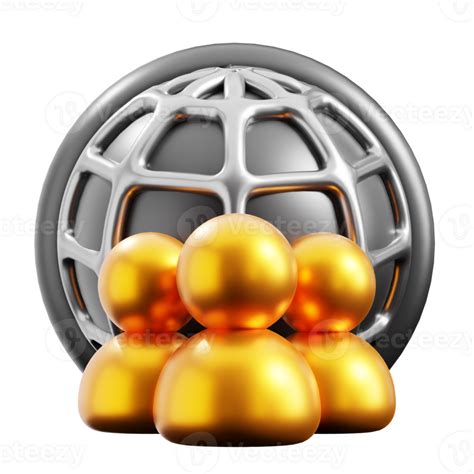 3D Networking icon on transparent background 41317407 PNG