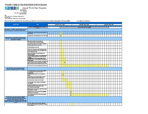 Annual Work Plan Excel | Templates at allbusinesstemplates.com