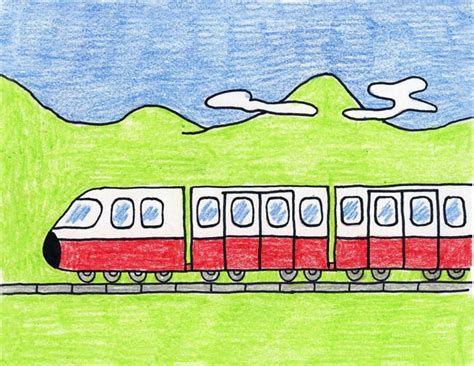 Draw a Simple Train · Art Projects for Kids