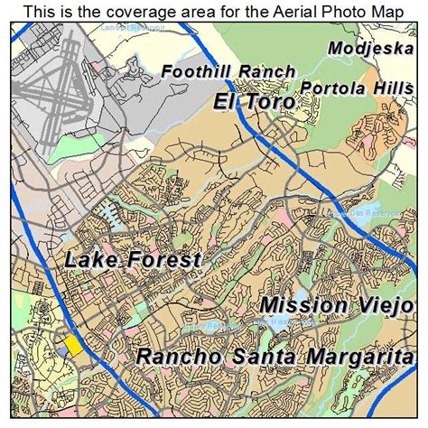 Aerial Photography Map of Lake Forest, CA California