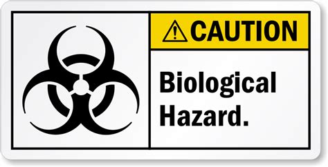 ☣ Biological Hazard Stickers