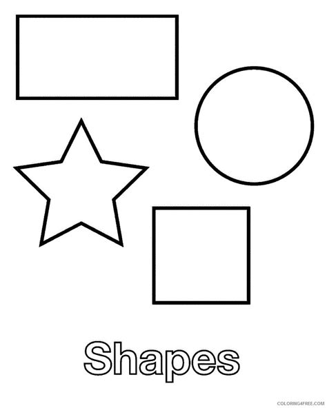 Large Shapes Printable Coloring Pages