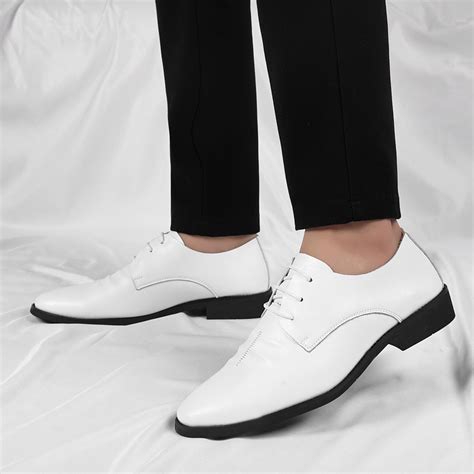 Fashion Business White Men Shoes Formal Dress Shoes Mens Oxfords ...