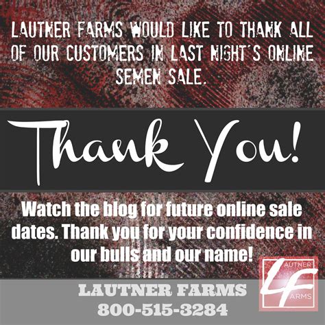 Thank You To Our Customers! | Lautner Farms