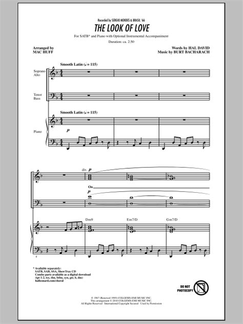 The Look Of Love | Sheet Music Direct