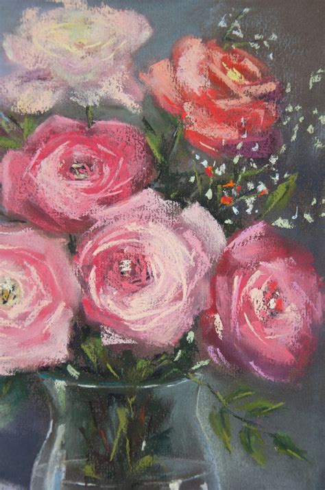 Flowers Pastel Painting Floral Pastel Drawing Original Art - Etsy