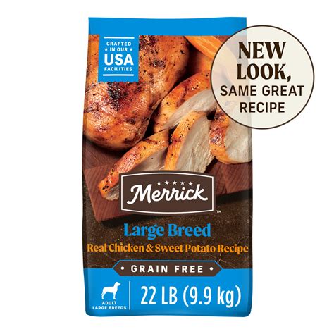 Merrick Grain Free Real Chicken & Sweet Potato Recipe Large Breed Dry ...