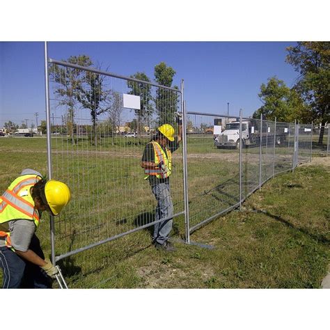 Temporary Construction Fence Panels, Galvanized Steel (6 X 8' ft ...