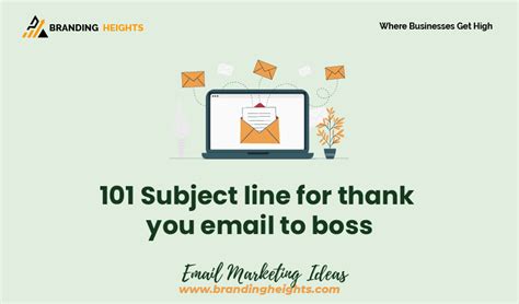 101 Subject line for thank you email to boss - Branding Heights