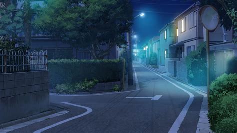 Night Anime Outside Background