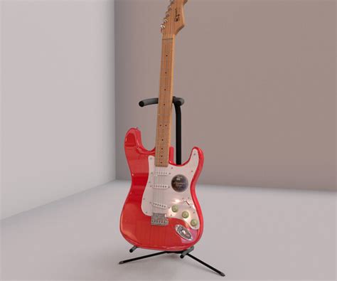 ArtStation - Fender Guitar and Stand | Game Assets