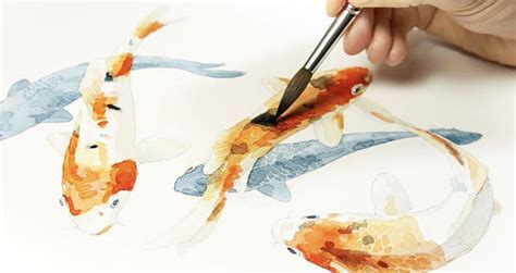 Watercolor Koi Fish