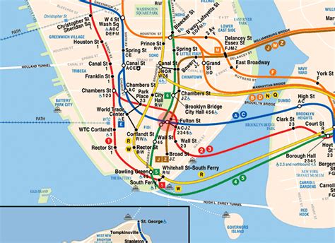 Fulton Street station map - New York subway