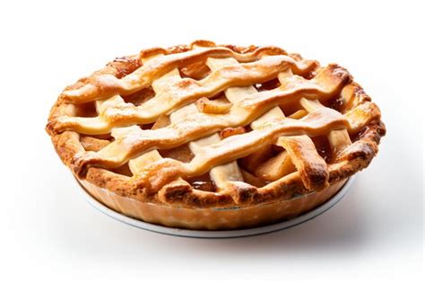 Premium Photo | A pie with a lattice of apple pie crust