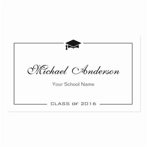 Free Printable Graduation Name Card Template