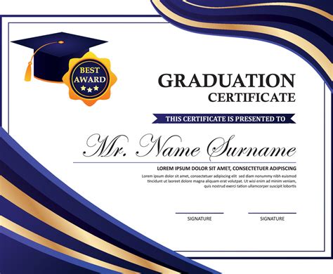 Graduation Certificate Template Graduation Templates Certificate ...