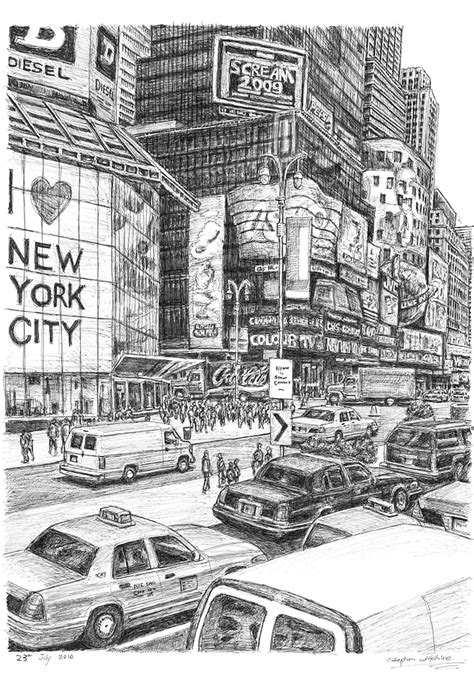 Pencil Drawings Of New York City - pencildrawing2019