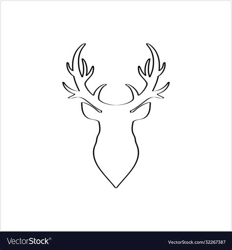 Elk Face Outline