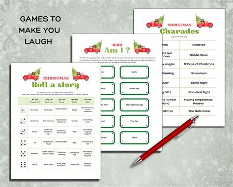 Christmas Office Party Games Printable Bundle, Holiday Work Party Team ...