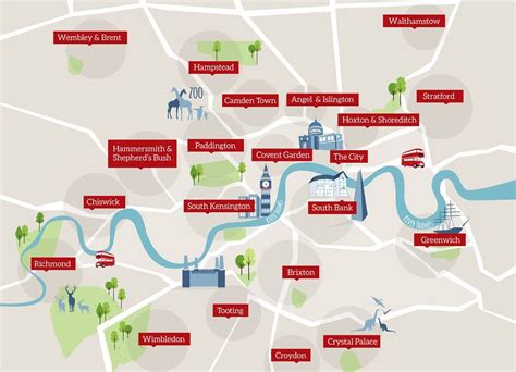 London areas map | London neighborhoods, London neighborhood map ...