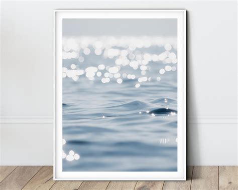 Light Blue Aesthetic Minimalist Ocean Art Print Coastal Decor - Etsy