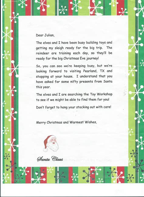 Free Printable Letters From Santa North Pole