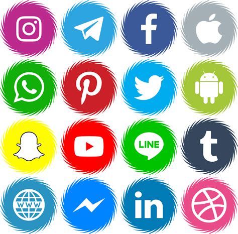 Social Media Icon Set Vector Free at Vectorified.com | Collection of ...