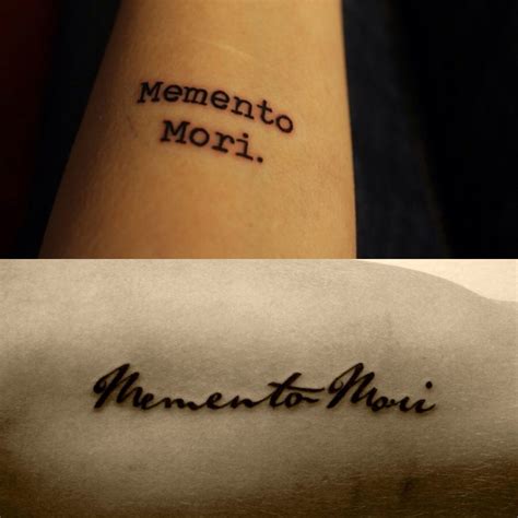 Memento Mori Remember You Must Die Elbow Tattoos Upper Arm Tattoos