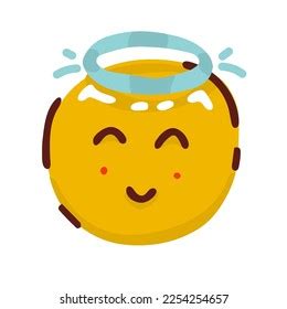 Smiling Emoji Happy Smiley Angel Emoticon Stock Vector (Royalty Free ...