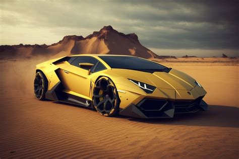 Yellow Lamborghini Huracan Collection, Digital Car Art, Sports Car Wall ...