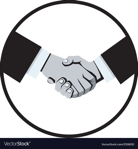 Business handshake Royalty Free Vector Image - VectorStock