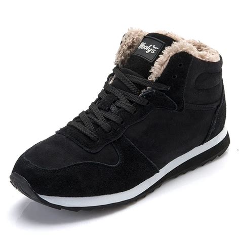 Shoes Men 2018 Winter Men Sneakers Snow Warm Fur Men Casual Shoes Lace ...